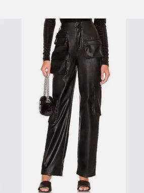 AFRM Faux Leather Vegan Cargo Pants